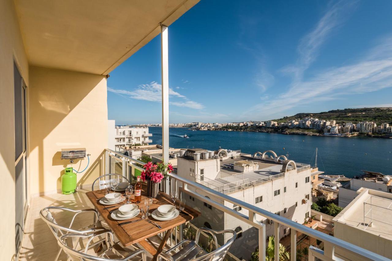 Bayview 2 Bedroom Seaview Apartment With Large Terrace With Panoramic Views - By Getawaysmalta St. Paul's Bay Luaran gambar