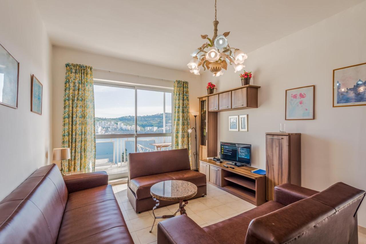 Bayview 2 Bedroom Seaview Apartment With Large Terrace With Panoramic Views - By Getawaysmalta St. Paul's Bay Luaran gambar
